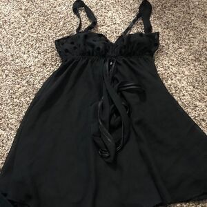 COPY - Black polka dot with bow tie lingerie